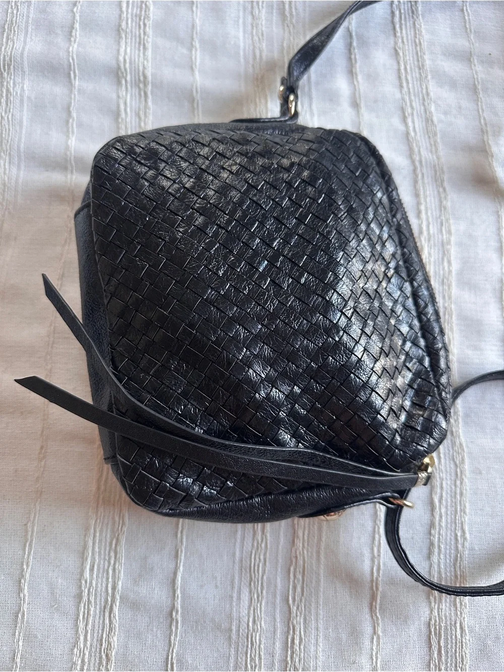 ELLIOTT LUCA Woven Leather Mini Crossbody Bag - Picture 4 of 13